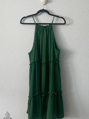🥬Green halter shift Dress🥬